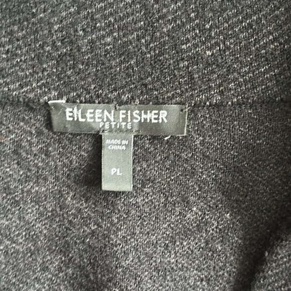 Eileen Fisher sz PL black wool blend soft blazer great pre owned condition - Picture 7 of 9